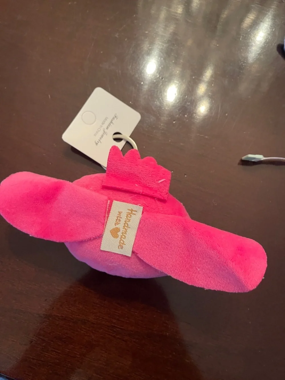 Disney Stitch Angel Plush Pink Character Keychain bag backpack charm purse nwt